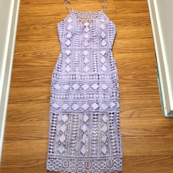 Dresses & Skirts - Chi chi London lavender lace midi dress